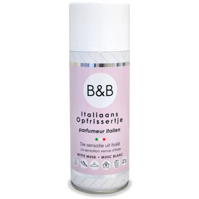 Afbeelding van 2x B&amp;B Italiaanse Wasparfum Opfrissertje Witte Musk 400 ml