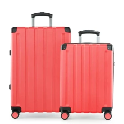 Afbeelding van Hauptstadtkoffer Q Damm hardcase trolley, TSA, 4 wielen, koraalrood, Koffer Set (S+M), Kofferset