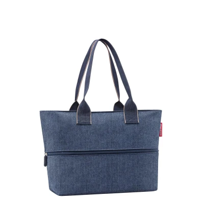 Afbeelding van Reisenthel Shopping Shopper e1 herringbone dark blue damestas