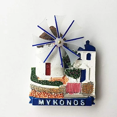 Afbeelding van Mykonos Eiland Griekenland 3D Koelkast Magneet Toeristische Souvenir Gift, Huis &amp; Keuken Decoratie Magnetische Sticker Collectie