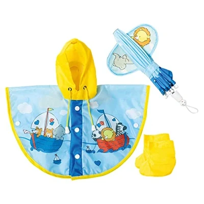 Afbeelding van Heless Poppen Regencape met Paraplu en Laarzen, 35 45 cm