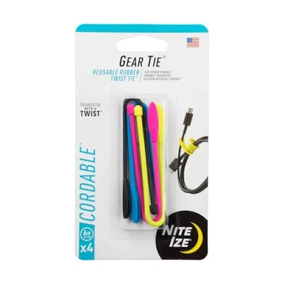 Afbeelding van Nite Ize Gear Tie Cordable Twist 6&quot; 4 Stuks