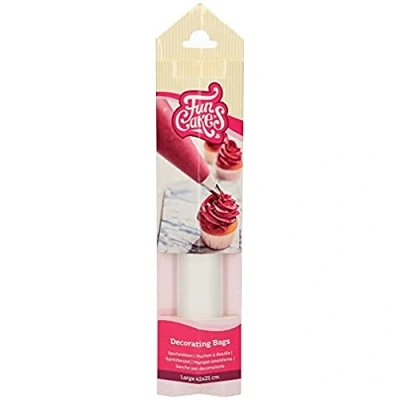 Afbeelding van FunCakes Spuitzak Transparante Spuitzakken Taartdecoratie 41 cm 10 Stuks
