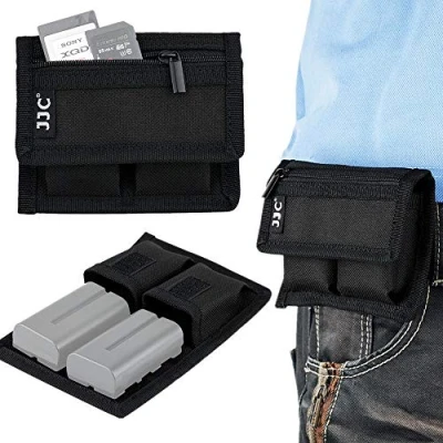 Afbeelding van JJC Geheugenkaart Case voor SD SDHC XQD Micro kaarten met 2 Camera Batterij Houder Zakken Canon LP E6 E17 Sony NP F550 FW50 FZ100 Fujifilm W126 Nikon EN EL15 EL14