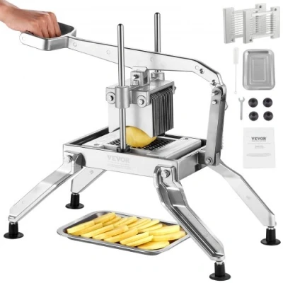 Afbeelding van VEVOR Commerciële Groentesnijder, 1/4 &amp; 1/2 Inch Tomatensnijder, Groentesnijder van roestvrij staal en aluminiumlegering, Handmatige voor tomaten, uien, aardappelen