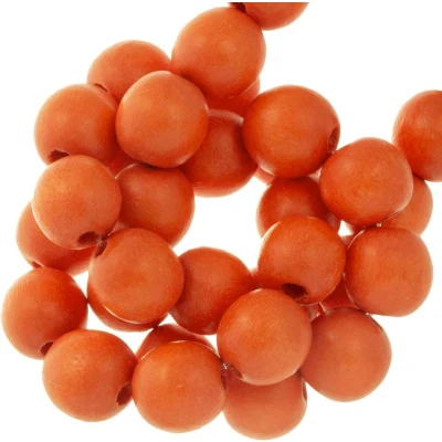 Afbeelding van Houten Kralen Intense Look (8 mm) Vibrant Orange (104 stuks)
