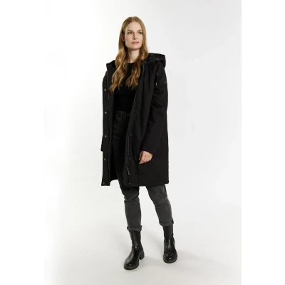 Afbeelding van Winterparka + boodschappentas set DREIMASTER M / Zwart 100% Katoen