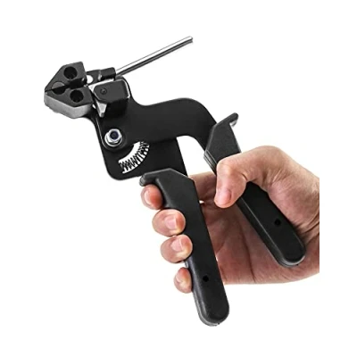 Afbeelding van QWORK® Stainless Steel Cable Binder Gun, Tool, For Sealing and Cutting Stainkless Binders