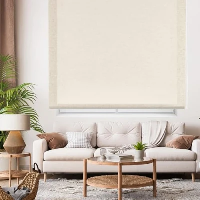 Afbeelding van Blindecor Ara Lichtdoorlatend rolgordijn Linnen, Manual, 100 x 200 cm