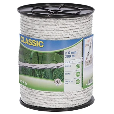 Afbeelding van Ako Classic Afrasteringskoord 200m x 6mm Wit