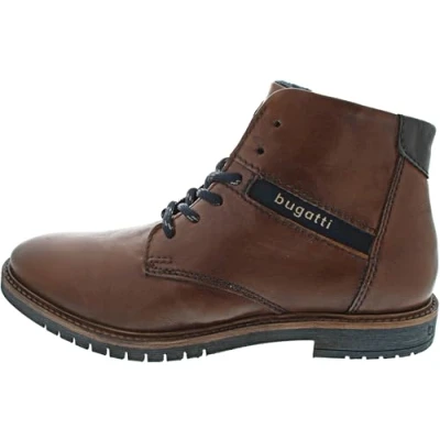 Afbeelding van bugatti Veterboots, Heren, Maat: 42, Cognac Schaapsleer