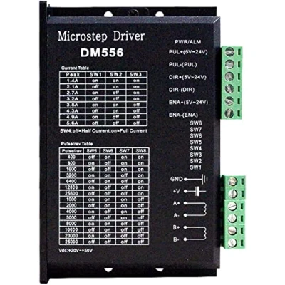 Afbeelding van TUZUK CNC digitale stappenmotor driver DM556 controller, 2 fase driver, 20 50 V DC, max. 5,6 A, 128 onderverdeling voor Nema 23, 24 en 34
