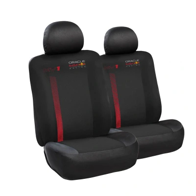 Afbeelding van Red Bull Oracle Universele stoelhoezenset MV1 6 delige set Zwart/Rood geschikt voor Side Airbags