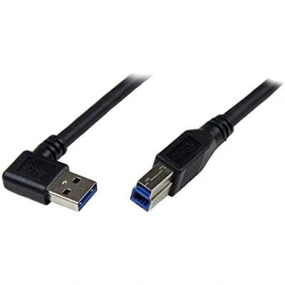 Afbeelding van StarTech.com 1 m zwarte SuperSpeed USB 3.0 haaks A male to B