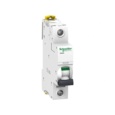 Afbeelding van Schneider electric ic60n installatieautomaat 1 polig 6ka 10ka c karakteristiek 20a 2 modulen a9f79120