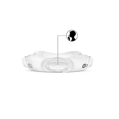 Afbeelding van Resmed AirFit N30i Sw Quiet Nasal Cradle Pillow met zacht siliconen kussen en QuietAir Vent technologie voor verbeterd comfort minder lawaai