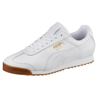 Afbeelding van Puma Roma Sneaker voor heren, Wit Teamgold, 44.5 EU