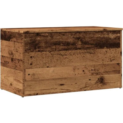 Afbeelding van vidaXL Opbergkist 84x42x46 cm bewerkt hout oud houtkleurig