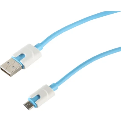 Afbeelding van USB Micro B naar A kabel USB2.0 tot 2A / blauw 2 meter
