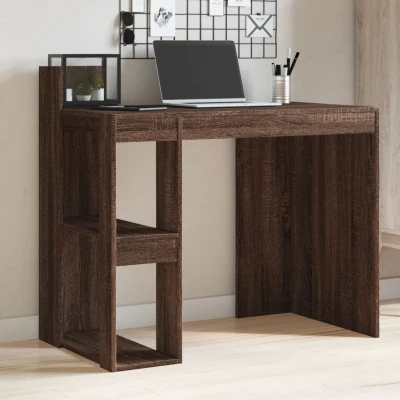 Afbeelding van Bureau 103,5x56,5x94 cm bewerkt hout bruin eikenkleurig