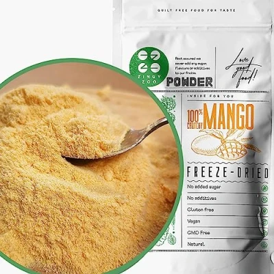 Afbeelding van Gevriesdroogde Mango Poeder XL 300g Freeze Dried Fruit Powder Geen Toegevoegde Suikers, Vegan Glutenvrij Gedroogd Tropical Gefriergetrocknetes Mangopulver Pure Gedroogde