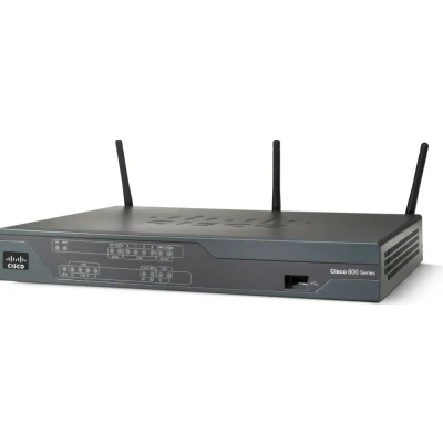 Afbeelding van Cisco C881WD E K9 draadloze router Fast Ethernet Dual band (2.4 GHz / 5 GHz) 3G Zwart