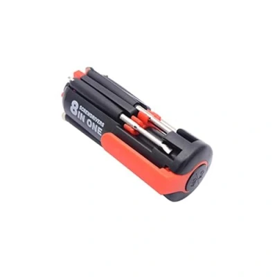 Afbeelding van 8 in 1 schroevendraaierset, multitool met led zaklamp, ideaal voor algemeen doe het zelfonderhoud, thuis, keuken, computer, nachtwerk reparatie en meer