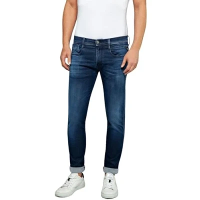 Afbeelding van Replay Anbass Hyperflex Jeans Blauw Heren maat 36/36