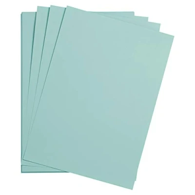 Afbeelding van Clairefontaine Ref 975269C Maya glad gekleurde tekenkaart (verpakking van 25 vellen) 185 g/m² A4 (29,7 x 21cm) Turquoise kleur Diep geverfd, zuurvrij, pH neutraal
