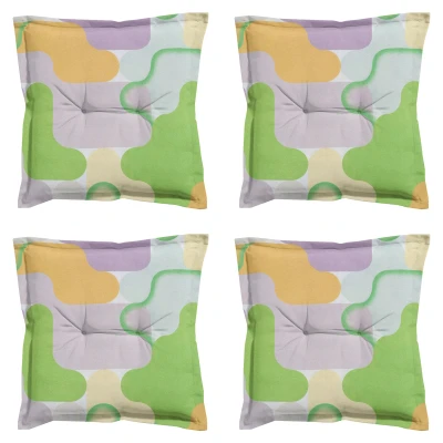 Afbeelding van Madison Zitkussen Grafi lila Ca. 50x50 cm Set van 4