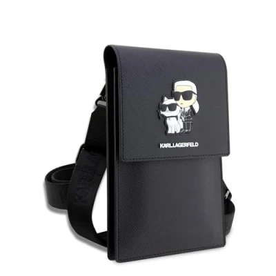 Afbeelding van Karl Lagerfeld Handtas ZwartSaffiano &amp; Choupette (KLWBSAKCPMK)
