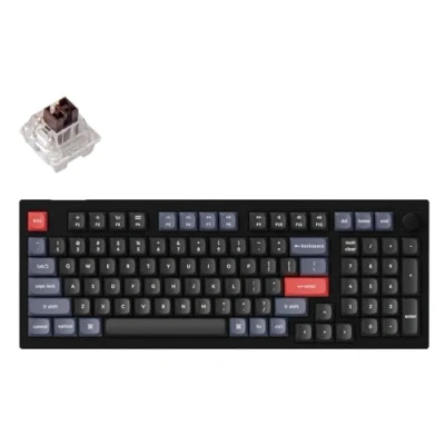 Afbeelding van Keychron V5 D3 gaming toetsenbord 96%, RGB leds, Double shot PBT, hot swap, Knob
