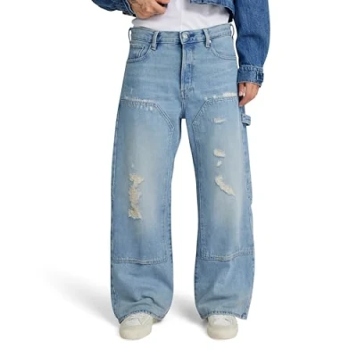 Afbeelding van G Star Bowey Loose Relaxed fit jeans, Dames, Maat: 25x28, Sun faded fogbow restored