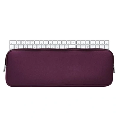Afbeelding van kwmobile toetsenbord hoes geschikt voor Apple Magic keyboard met numeriek hoesje Neopreen beschermhoes Reis case rits Keyboards cover in braam