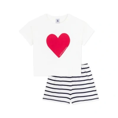 Afbeelding van Petit Bateau KIDS Bruneta Pyjacourt Pyjama voor kinderen, Maat: 140, Marshmallow/smoking
