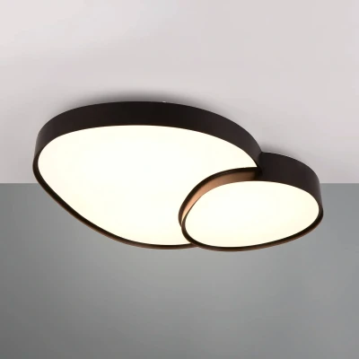 Afbeelding van TRIO RISE Plafondlamp Zwart mat incl. 1x SMD 45W Geintergreerde dimmer Memory functie Lichtkleur instelbaar