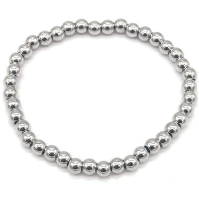 Afbeelding van Bijoutheek Armband (Sieraad) Balls 5 mm Zilver