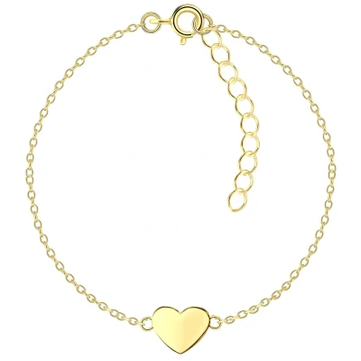 Afbeelding van JoyS Zilveren hartje armband 15 cm + 3 extension 14k goudplating