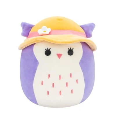 Afbeelding van Squishmallows Holly Purple Owl W/Sun Hat 19cm Plush