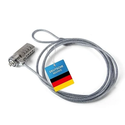 Afbeelding van Kabelslot staalkabel Kensington slot voor computer veiligheidsslot kabel anti diefstal van 1,8 m (Combinatieslot notitieboekjes)