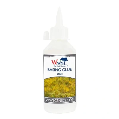 Afbeelding van War World Scenics Static Grass Basing Glue 250ml for Model Railway Dioramas &amp; Wargaming Terrain
