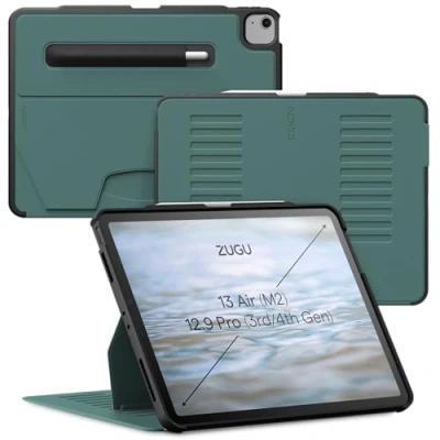 Afbeelding van ZUGU iPad Air 13 Inch Case (M2) 2024 Ultradunne beschermhoes Draadloos Apple Pencil Opladen Handige 8 hoek Magnetische Stand &amp; Auto Sleep/Wake [Dennen]