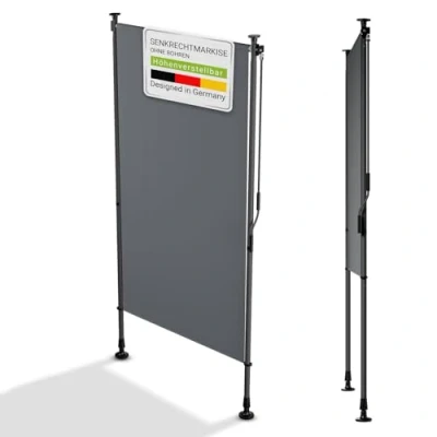Afbeelding van Verticale Zonnescherm Barbados 100x310 cm Grijs