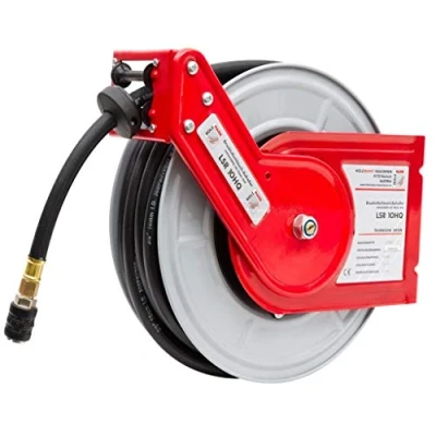 Afbeelding van Holzmann Maschinen LSR10HQ Pneumatische slanghaspel 10 m bar Muurbevestiging, Plafondbevestiging