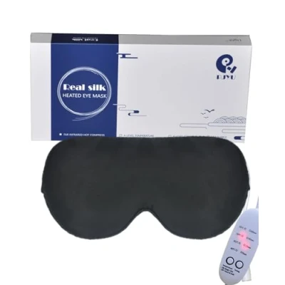 Afbeelding van PJYU Verwarmend oogmasker, elektrische warmtebril, verwarmd oogmasker voor droge ogen en blefaritis, overbelasting van de ogen, MGD styes reliëf (zwart)