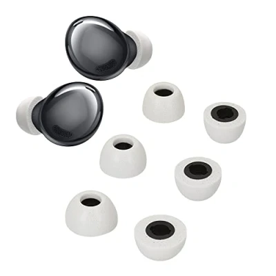 Afbeelding van kwmobile 6x cover voor oordopjes geschikt Samsung Galaxy Buds Pro Van memory foam in grijs Maat S, M en L