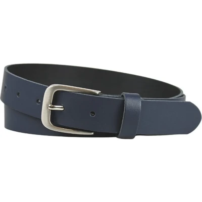 Afbeelding van Fana Belts leren riem donkerblauw Heren/Dames Taillemaat 130 Extra Lange XXL riemen