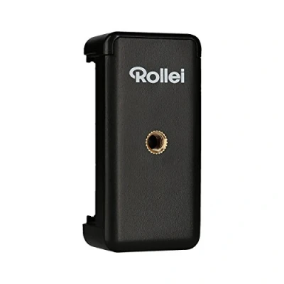 Afbeelding van Rollei smartphone houder universele voor uw met 1/4&quot; schroefdraad aan de onder en achterkant, geschikt smartphones tot 8,5 cm breedte zwart