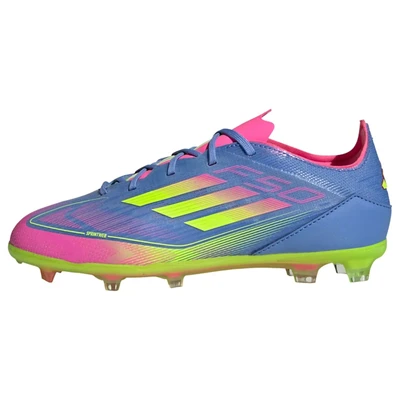 Afbeelding van adidas Performance F50 PRO Unisex Voetbalschoenen met kunststof noppen voor kinderen, Maat: 28, Blue fusion/lucid lemon/lucid pink