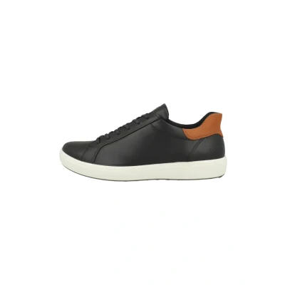 Afbeelding van ECCO SOFT Sneaker Sneakers laag, Heren, Maat: 48, Black cognac Schoenen